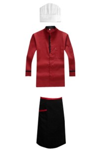 SKKI008 Manufacturing Chef's Work Clothes Long Sleeve Autumn and Winter Clothes Supply Chef's Suit Pure Cotton Baking Pastry Shop Kitchen Clothes Chef's Clothing Specialty Store front view